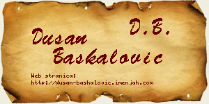 Dušan Baškalović vizit kartica